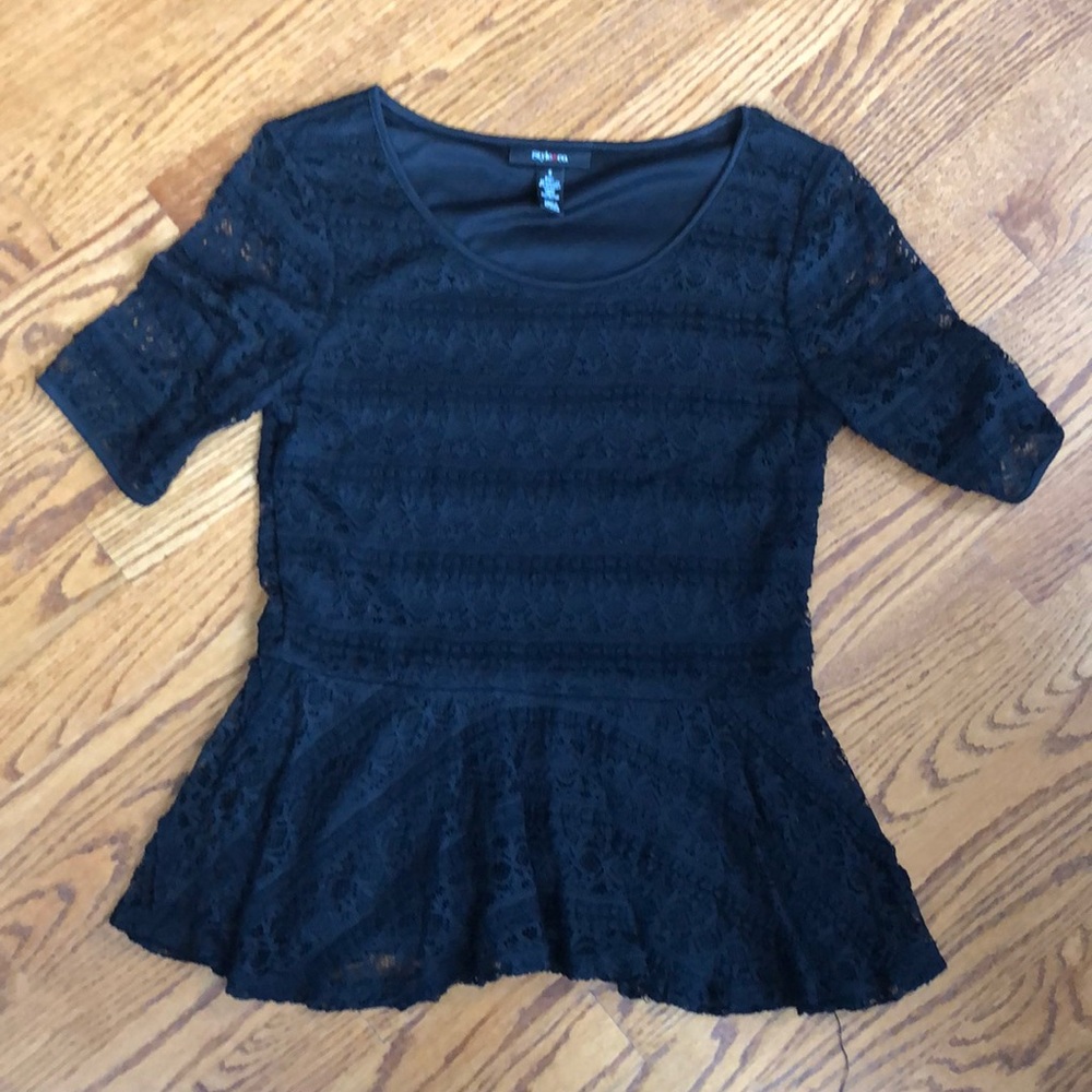 Cute black lace top